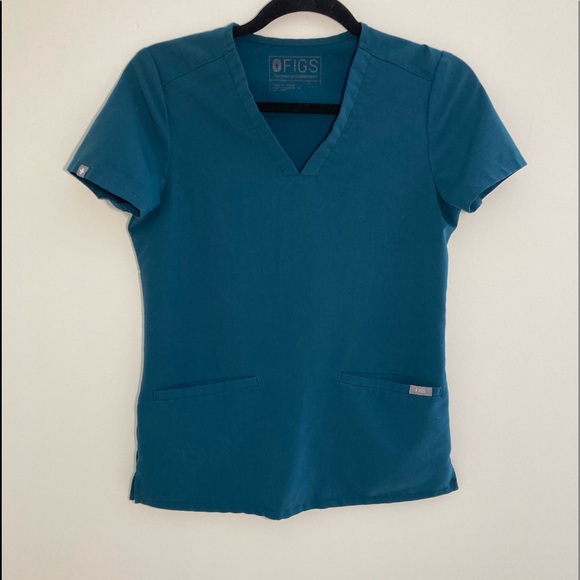 Figs Tops Figs Caribbean Blue Top Poshmark